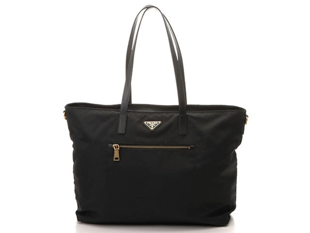 Prada tote bag calfskin black